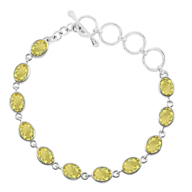 Lemon Quartz Bracelet LEM-RDB-114-CUT.