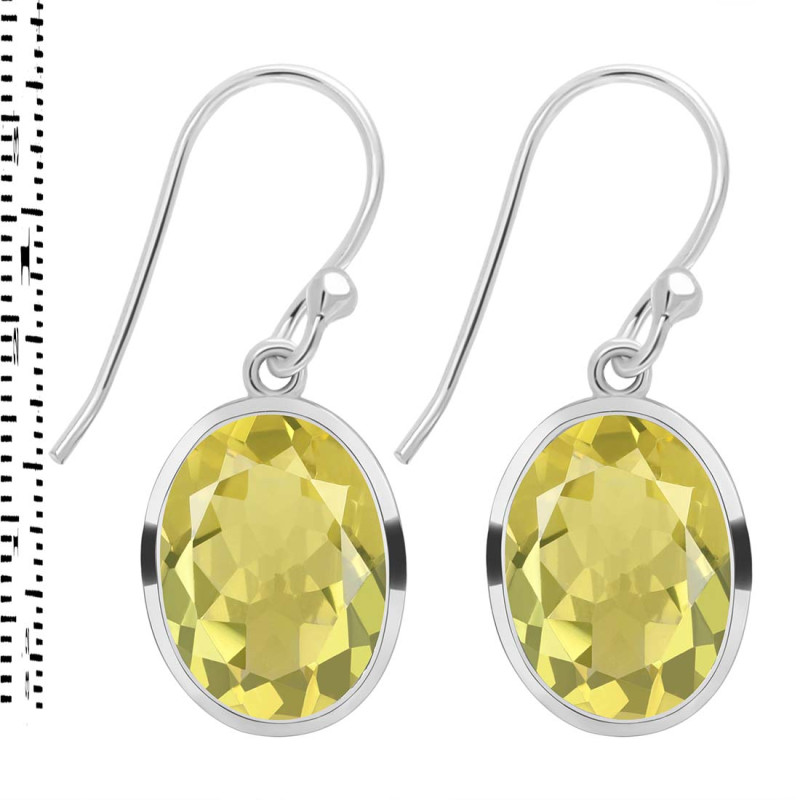 Lemon Quartz  Earring LEM-RDE-1246.