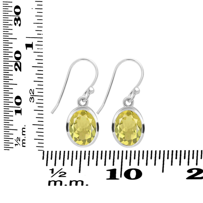 Lemon Quartz  Earring  LEM-RDE-561.