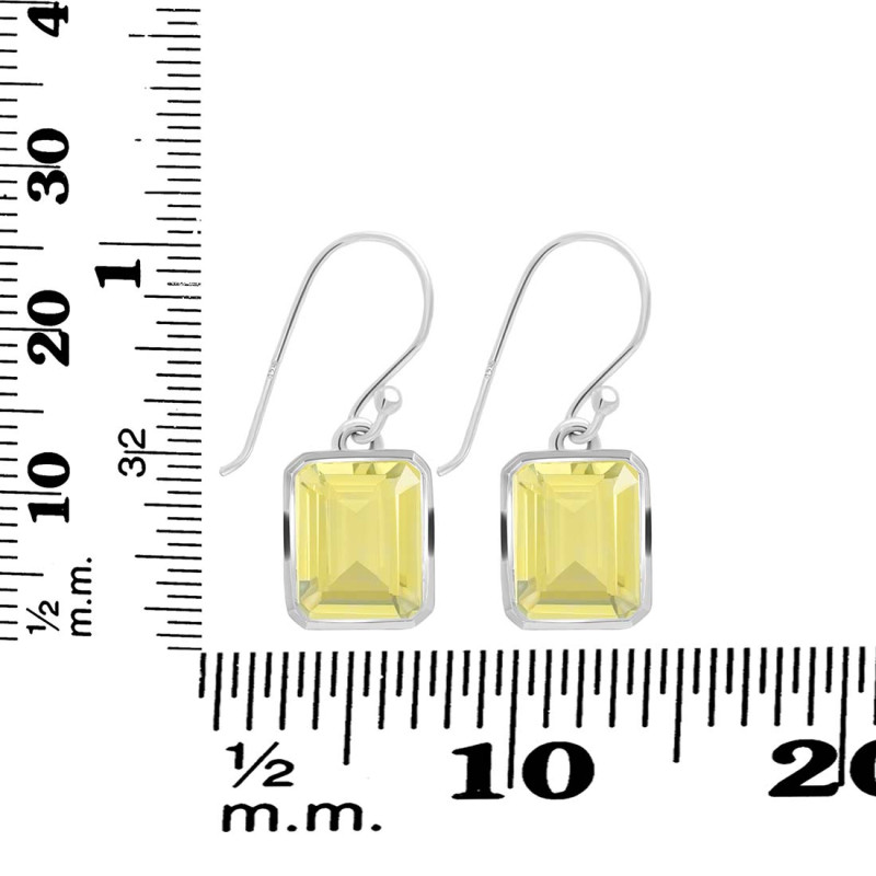 Lemon Quartz  Earring LEM-RDE-711.