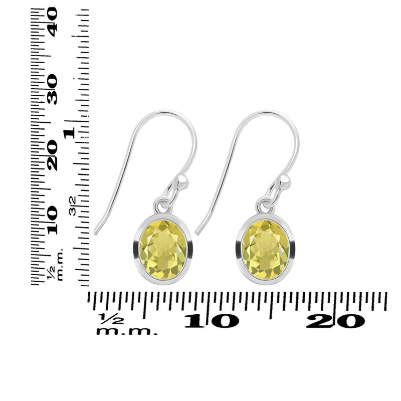 Lemon Quartz  Earring LEM-RDE-713.