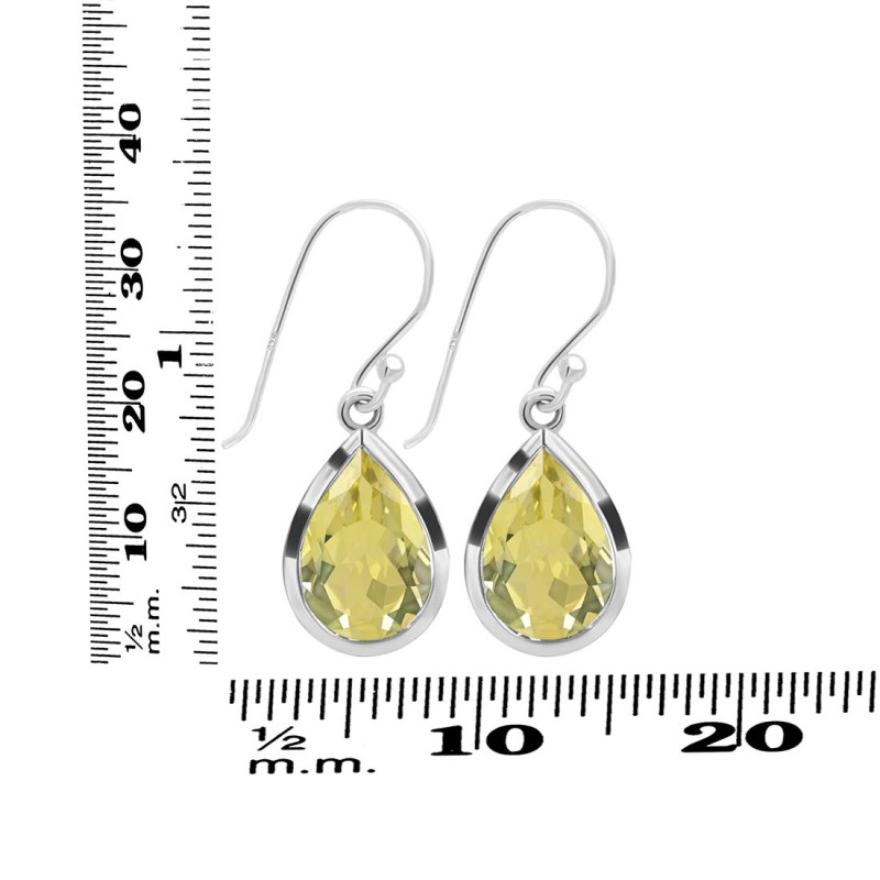 Lemon Quartz  Earring LEM-RDE-725.