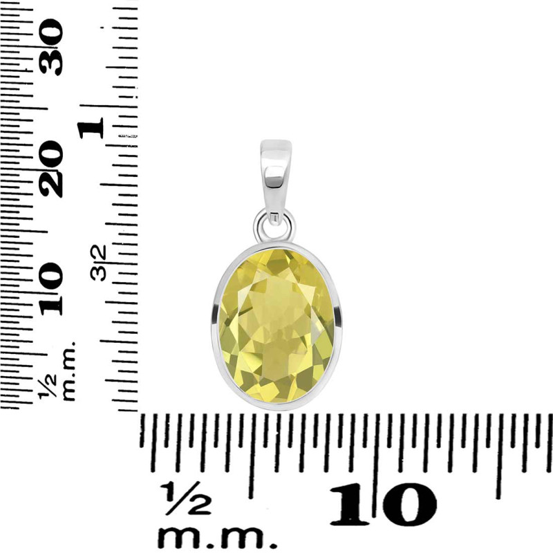 Lemon Quartz Pendant LEM-RDP-471.
