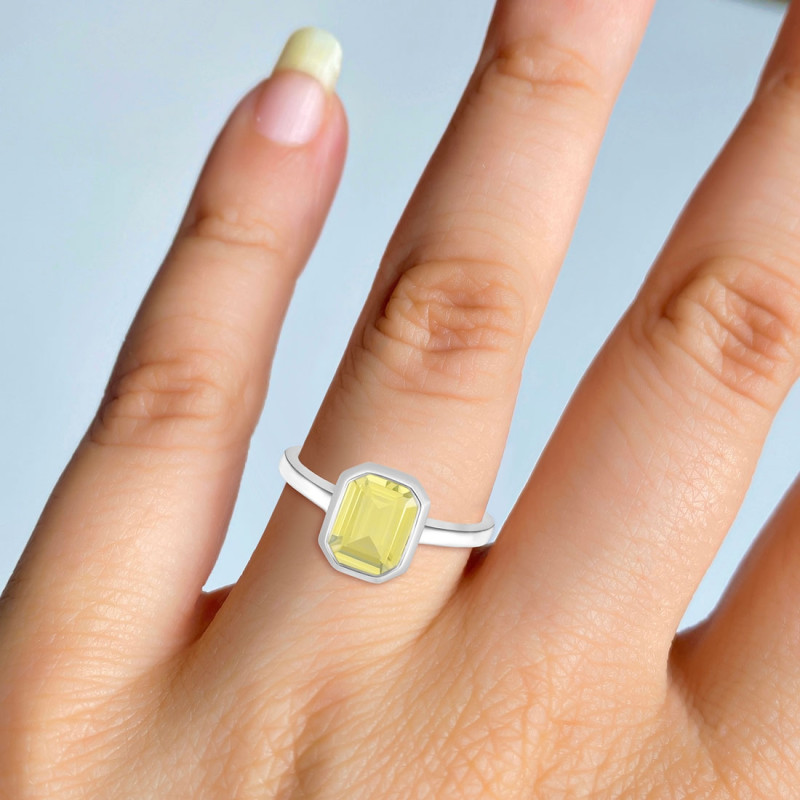 Lemon Quartz Ring LEM-RDR-1903.