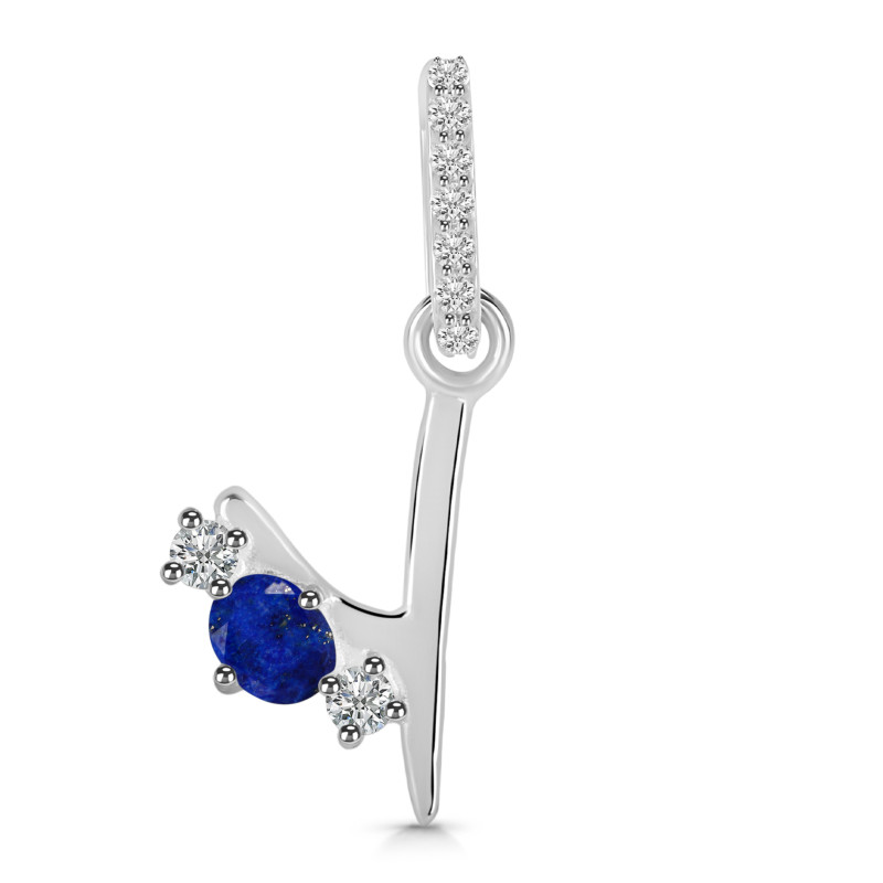 Lapis & White Topaz Alphabet Y Pendant LLP-RDA-103.