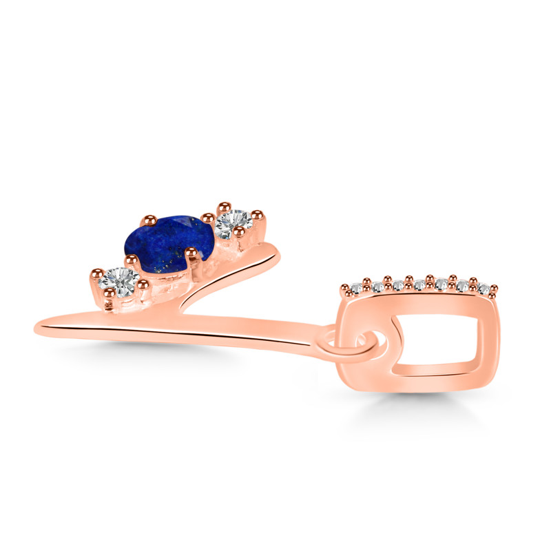 Lapis & White Topaz Alphabet Y Pendant LLP-RDA-103.