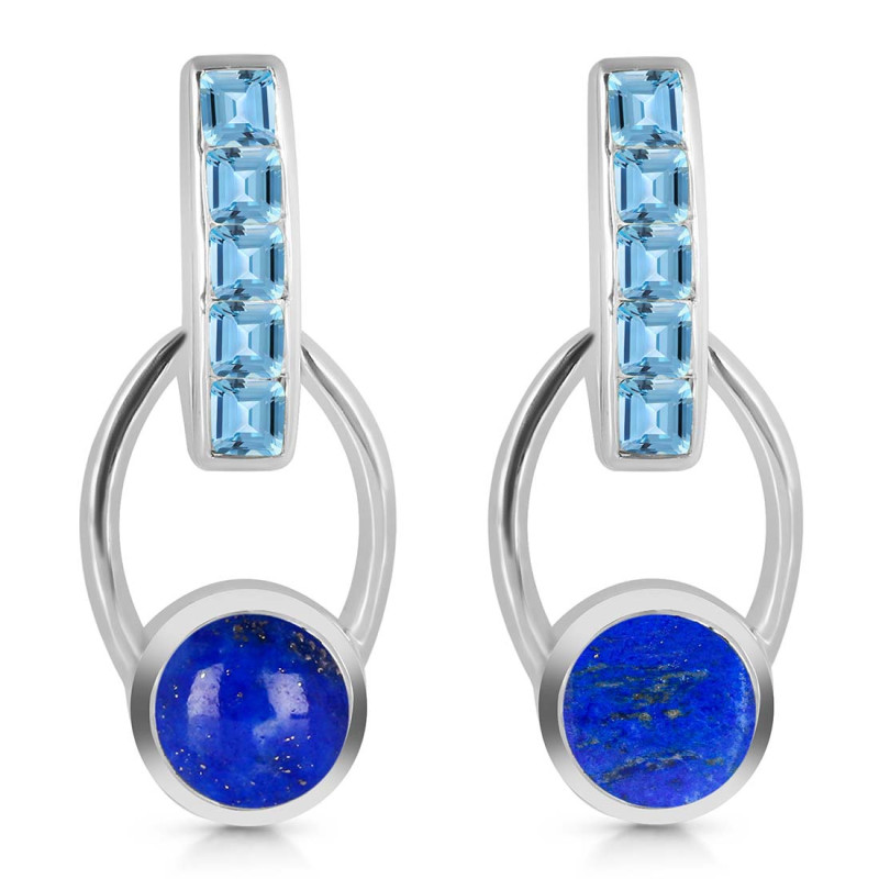 Lapis & Blue Topaz Earring LLP-RDE-104.