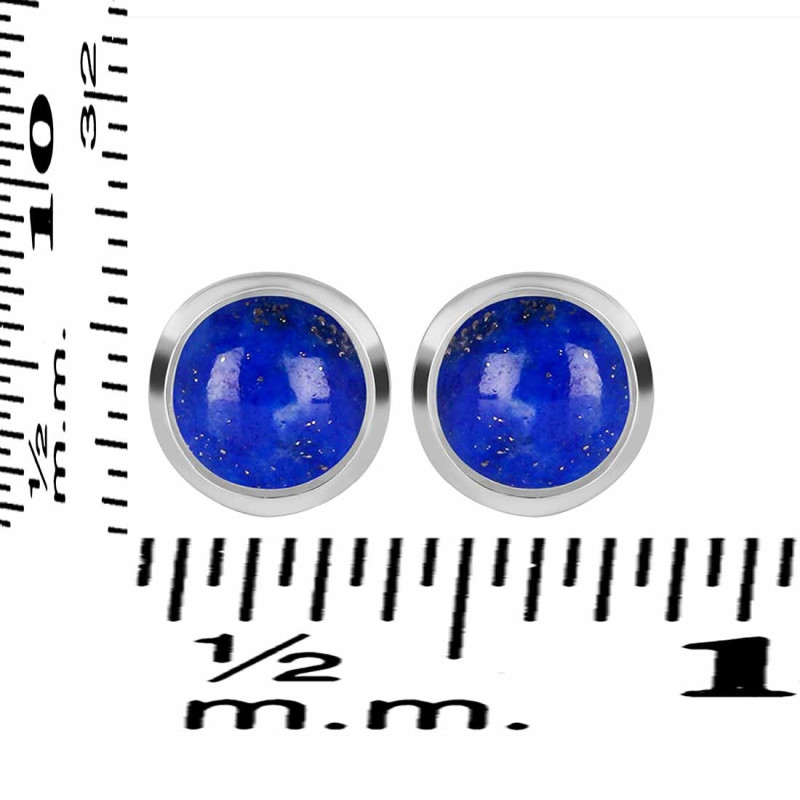 Lapis Stud Earring LLP-RDE-1073.