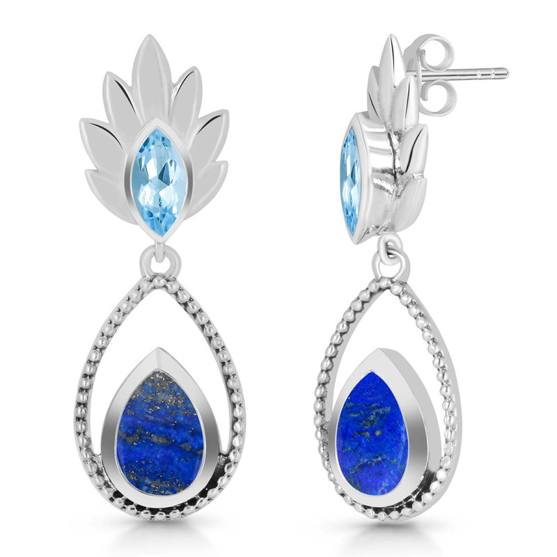 Lapis & Blue Topaz Earring