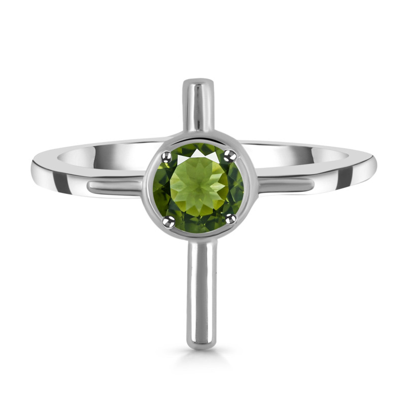 Moldavite Holy Cross Ring MLD-RDR-2143.