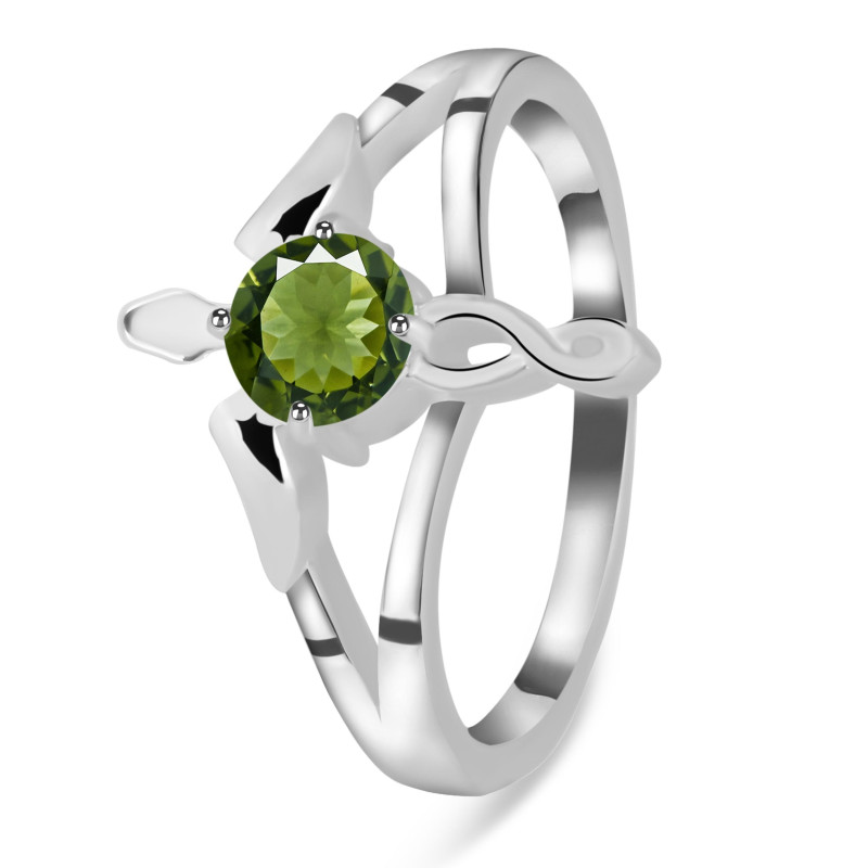 Moldavite Angel Ring