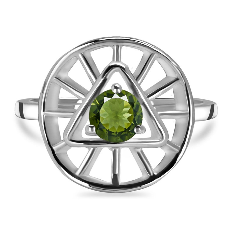 Moldavite Illuminati Ring MLD-RDR-2158.