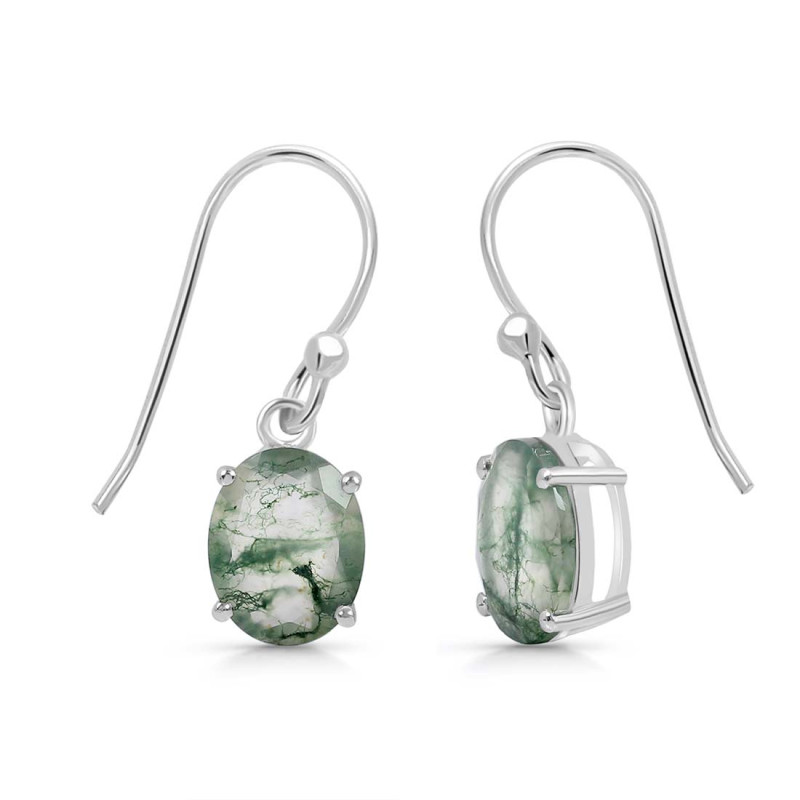 Moss Agate Earring