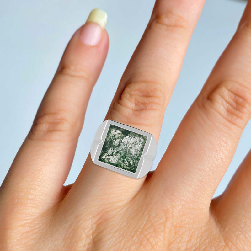Moss Agate Ring MOA-RDR-3267.