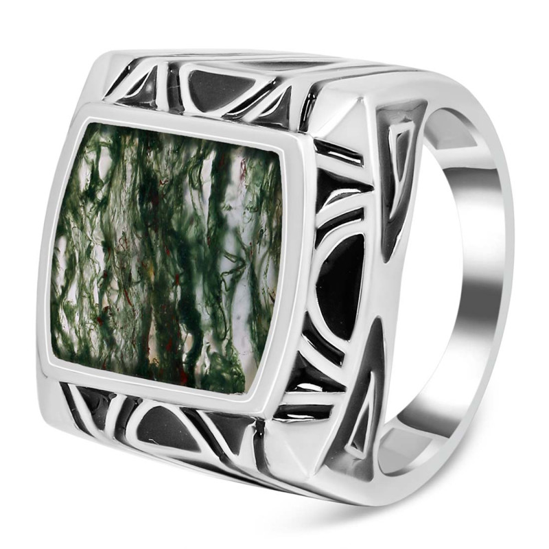 Moss Agate Ring