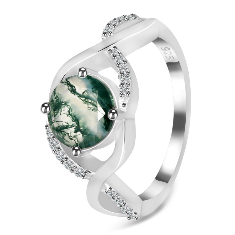 Moss Agate Ring