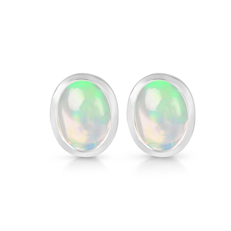 Opal Stud Earring OPL-RDE-1256.
