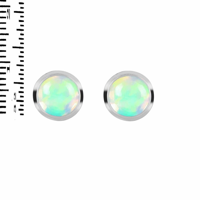Opal Stud Earring OPL-RDE-724.