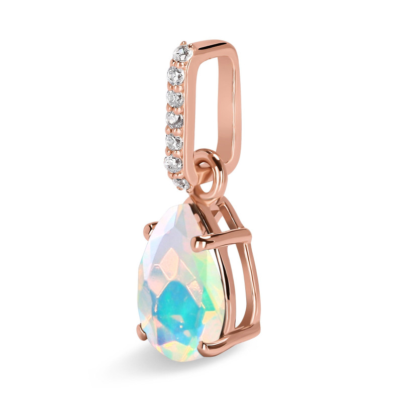 Opal & White Topaz Pendant OPL-RP-76.