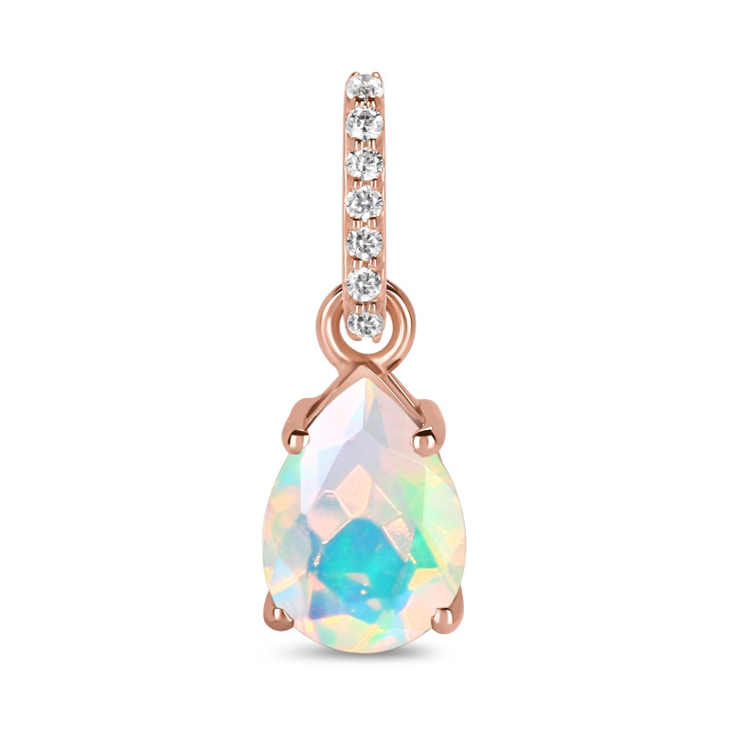 Opal & White Topaz Pendant OPL-RP-76.