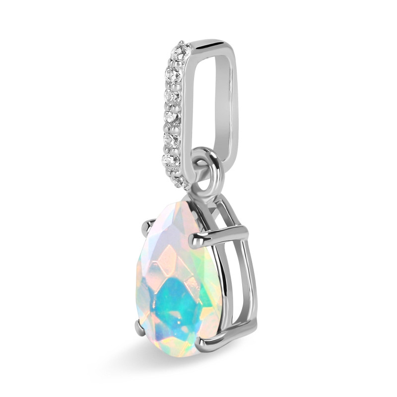 Opal & White Topaz Pendant