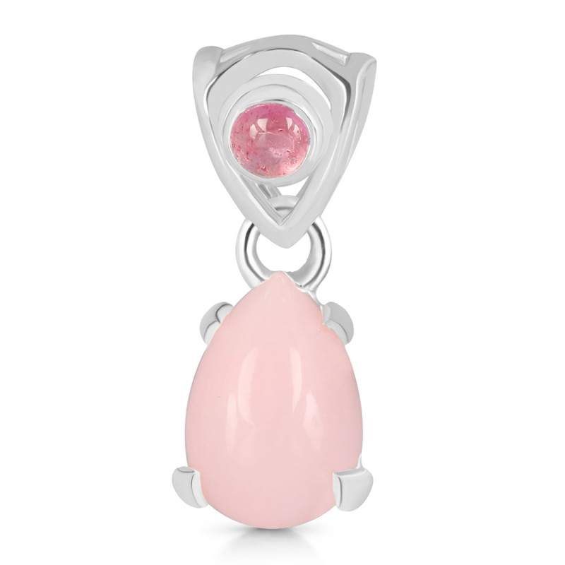 Pink Opal & Tourmaline Pendant PKO-RDP-552-TRM-LOOP.