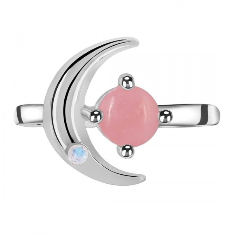 Pink Opal & Moonstone Ring PKO-RDR-190.