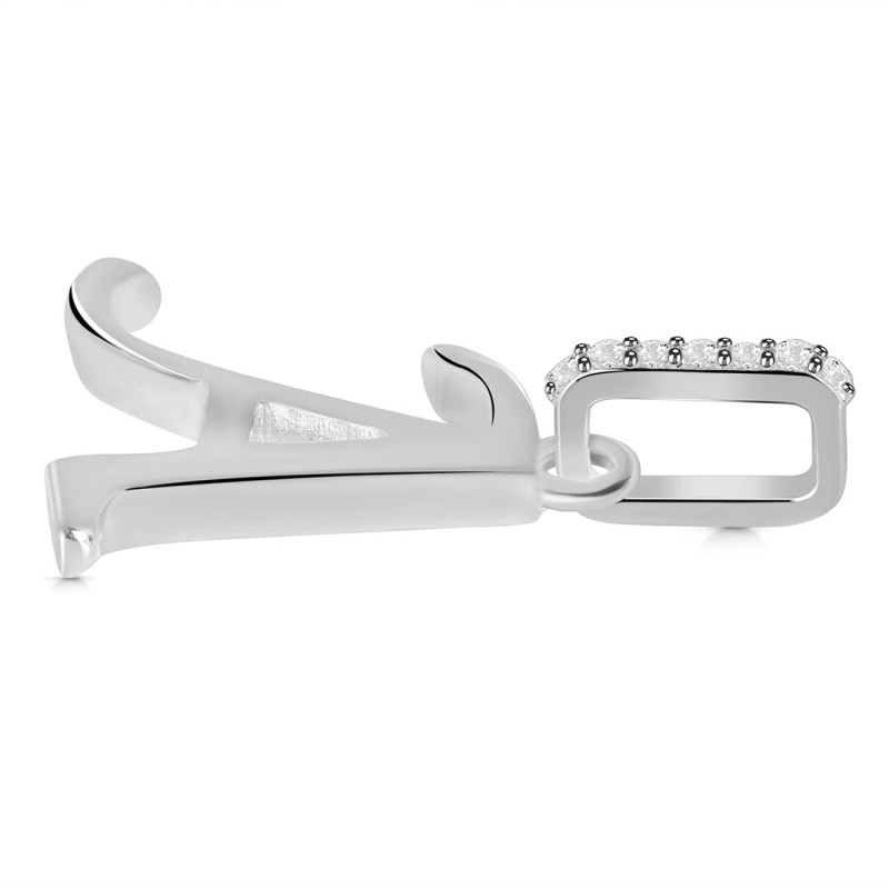 Plain Silver Alphabet A Pendant