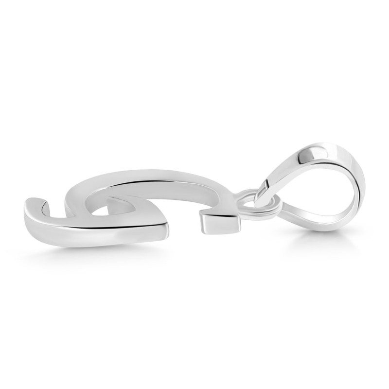 Plain Silver Alphabet G Pendant