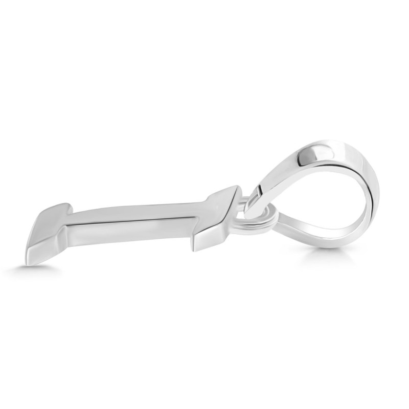 Plain Silver Alphabet I Pendant