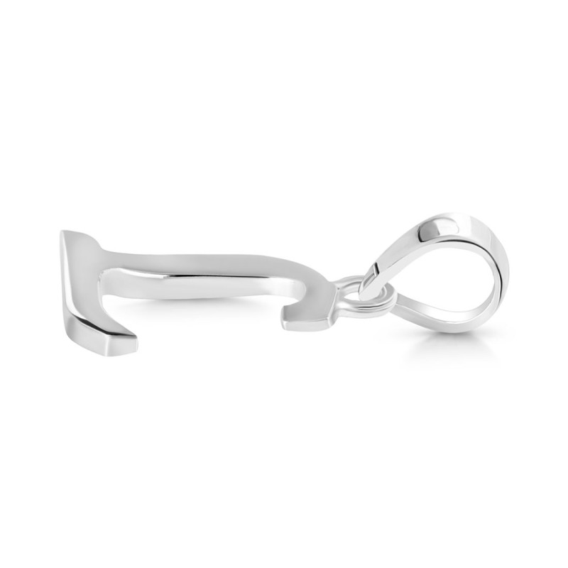 Plain Silver Alphabet L Pendant