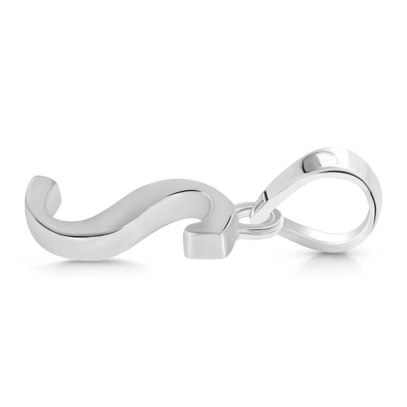 Plain Silver Alphabet S Pendant