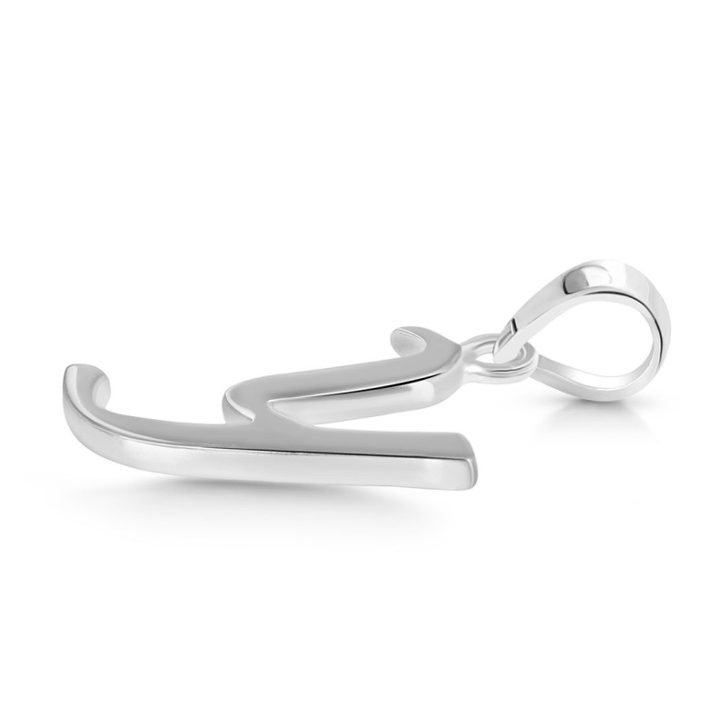 Plain Silver Alphabet Y Pendant