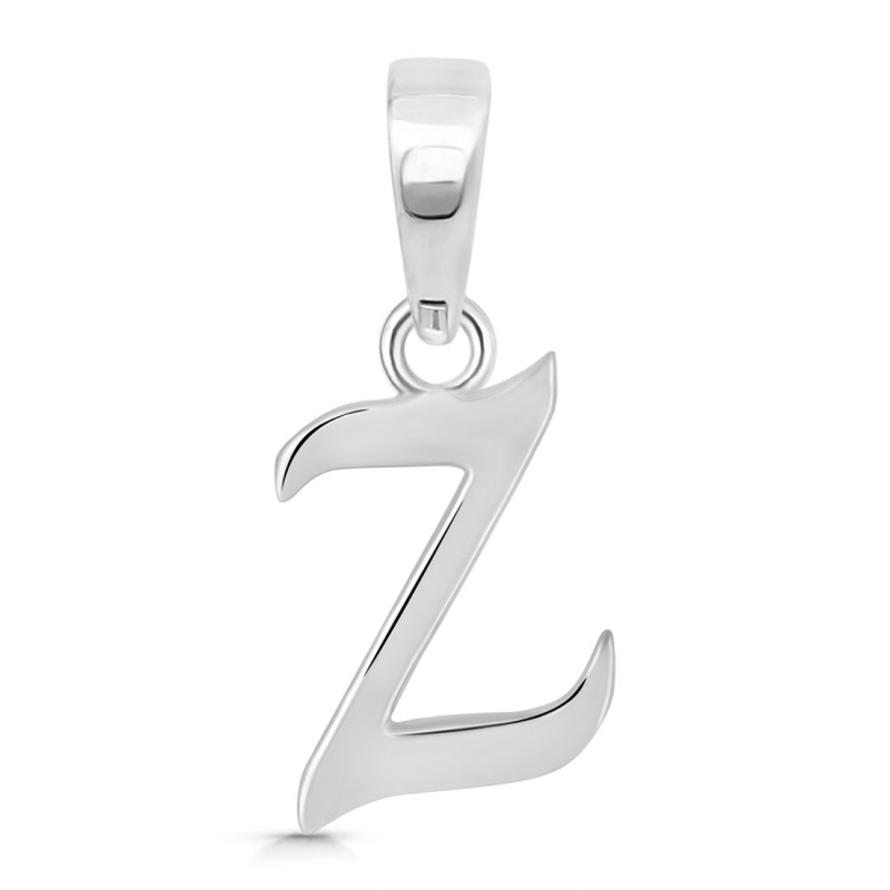 Plain Silver Alphabet Z Pendant PS-RDA-130.