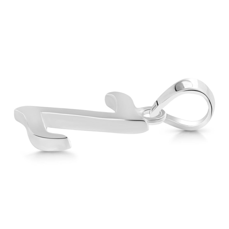 Plain Silver Alphabet Z Pendant
