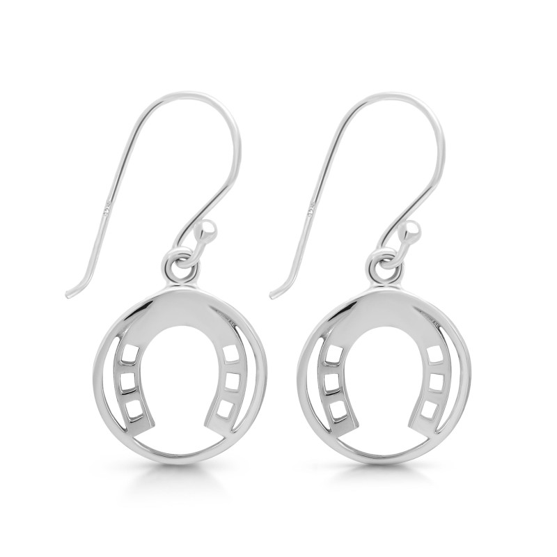 Horse Shoe Plain Silver Jewelry Set PS-RDR-312 / RDE-533 / RDN-1 / RDB-1.