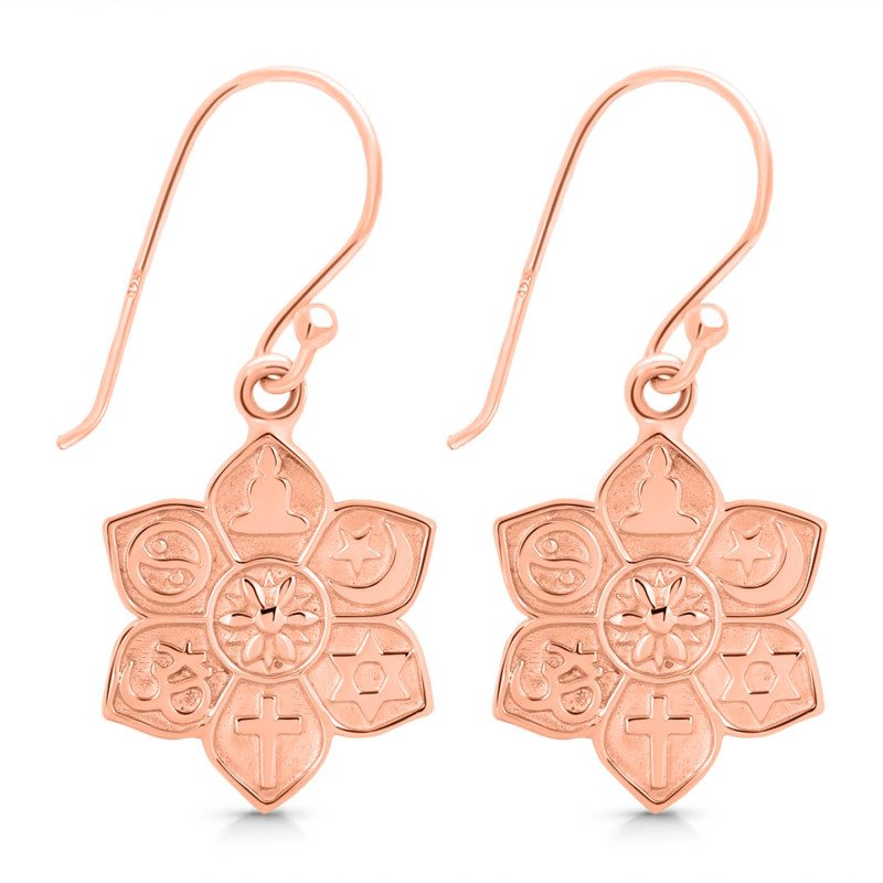 Unity Of Religions Plain Silver Jewelry Set PS-RDR-324 / RDE-545 / RDN-13 / RDB-13.