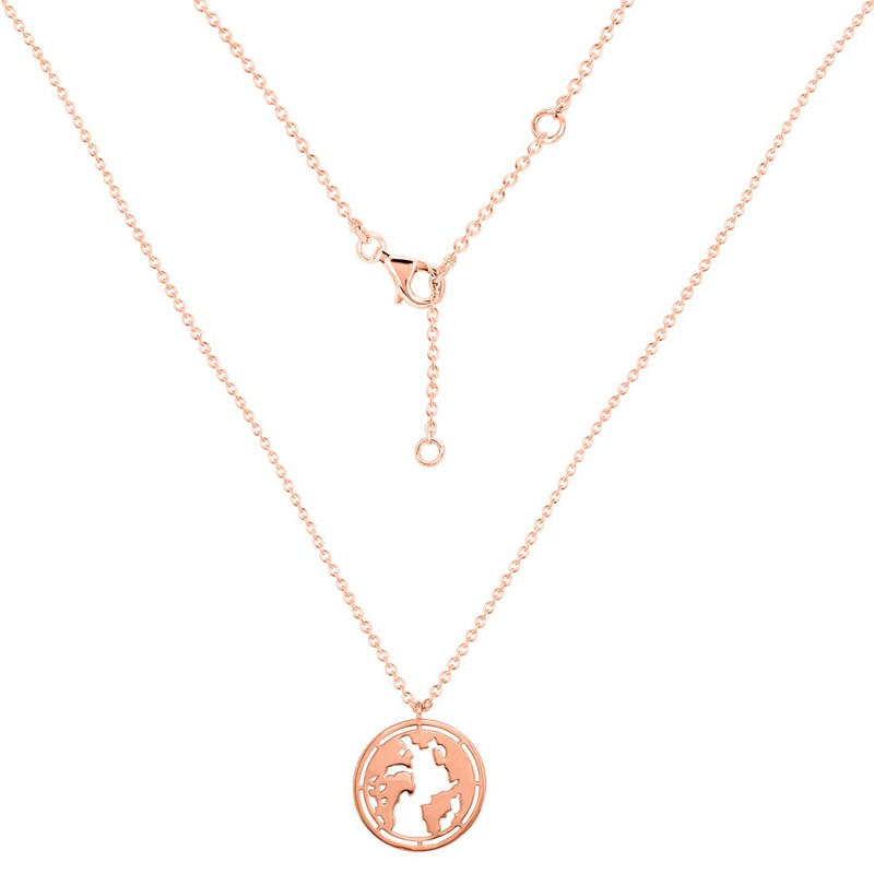 Plain Silver Globe Necklace PS-RDN-37.