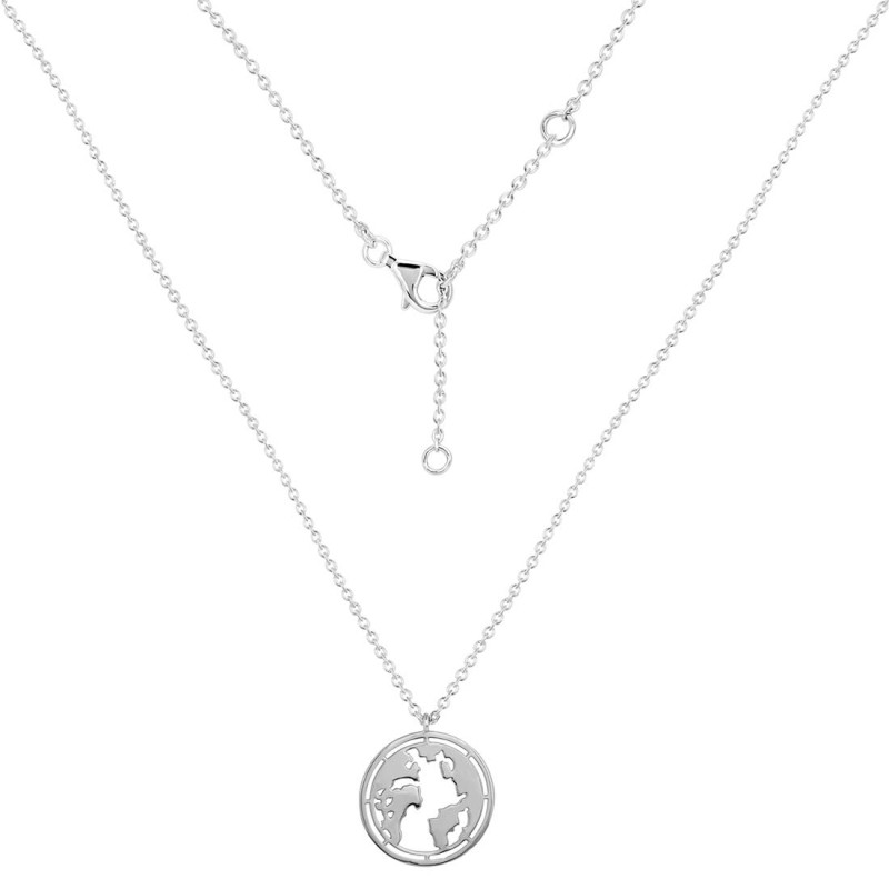 Plain Silver Globe Necklace