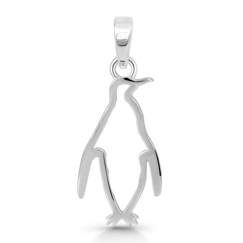 Plain Silver Penguin Pendant PS-RDP-371.
