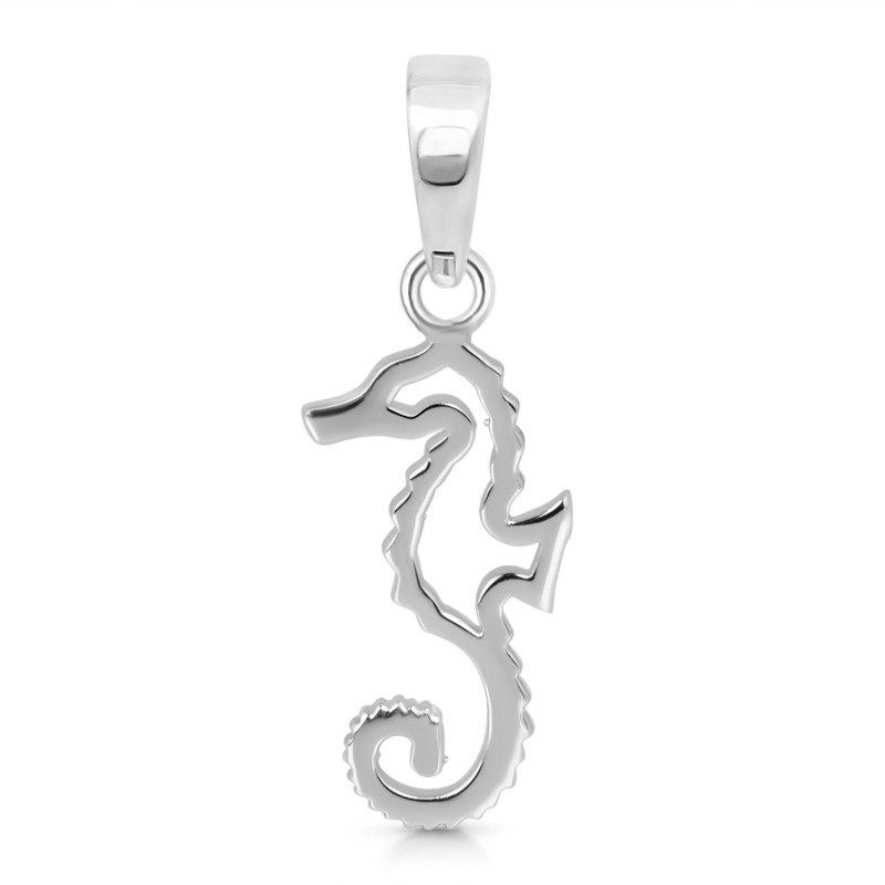 Plain Silver Sea Horse Pendant PS-RDP-375.