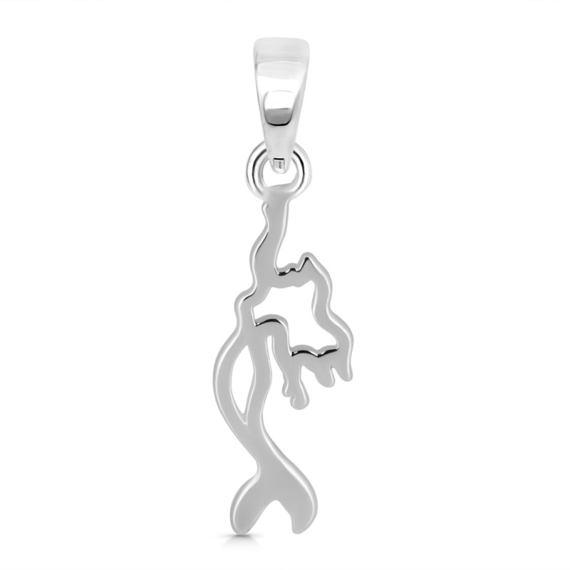 Plain Silver Mermaid Pendant PS-RDP-376.