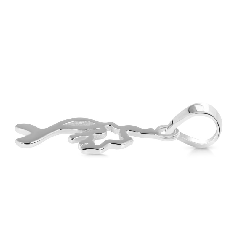Plain Silver Mermaid Pendant