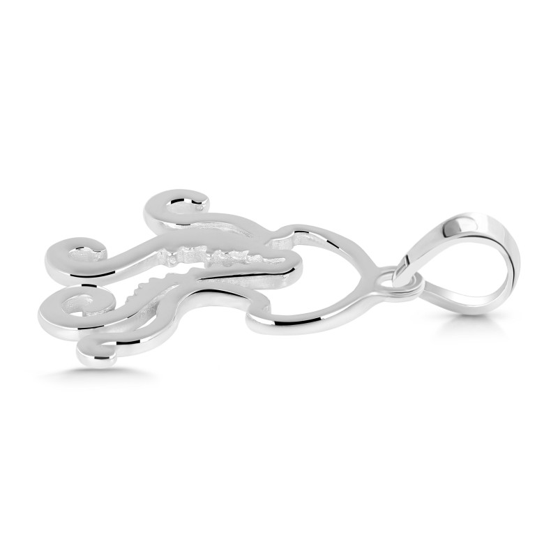 Plain Silver Octopus Pendant