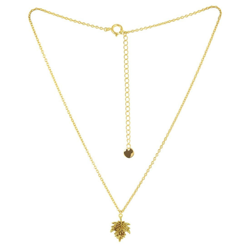 Plain Silver Maple Leaf Necklace PS-RDP-442.
