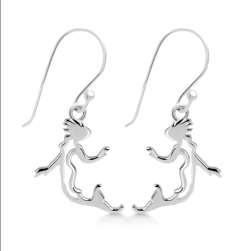 Plain Silver Mermaid Earring  PS-RDE-959.