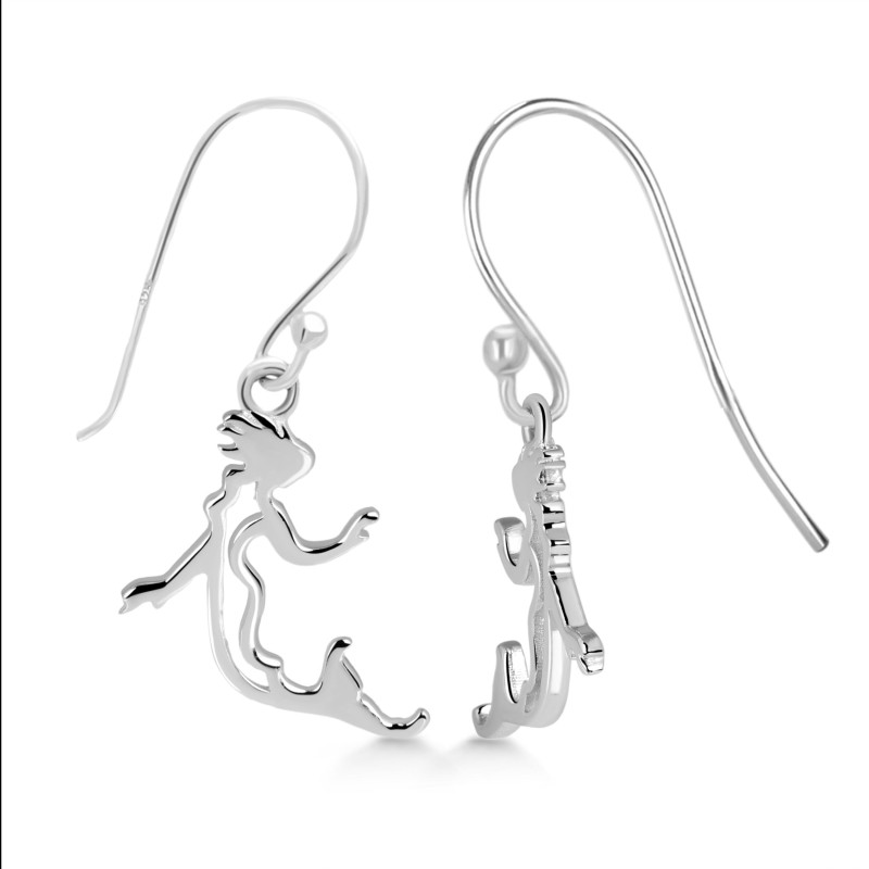 Plain Silver Mermaid Earring 