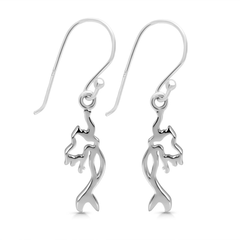Plain Silver Mermaid Earring  PS-RDE-966.