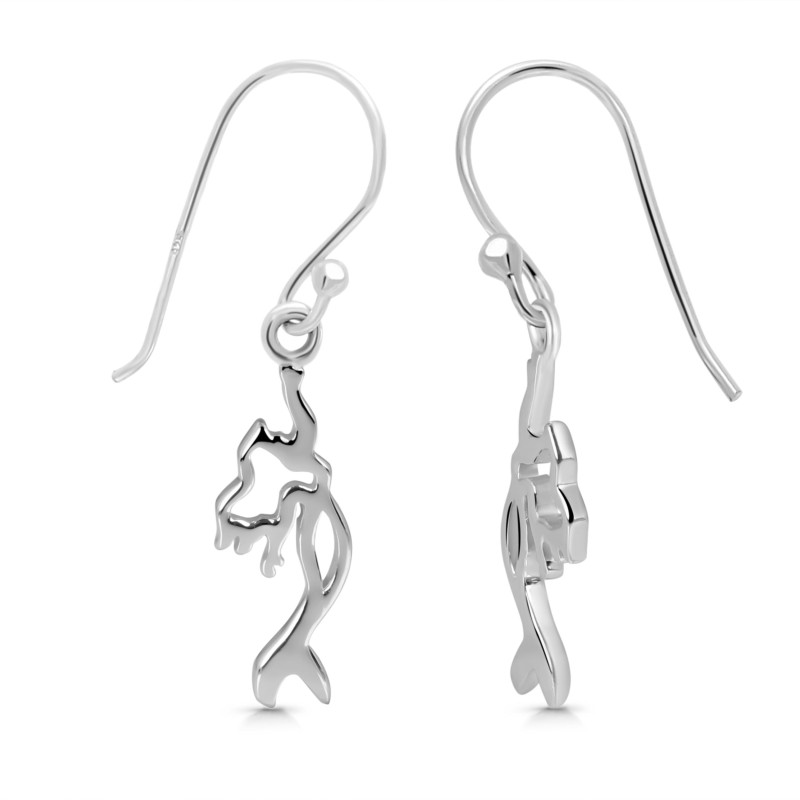 Plain Silver Mermaid Earring 