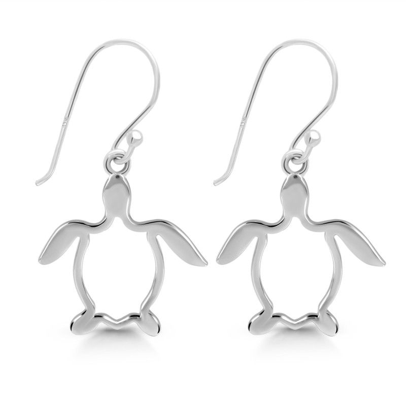 Plain Silver Turtle Earring  PS-RDE-960.